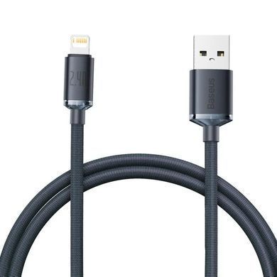 Кабель Baseus Crystal Shine USB - Lightning (M/M), 2.4A, 1.2 м Black (CAJY000001) [604329]