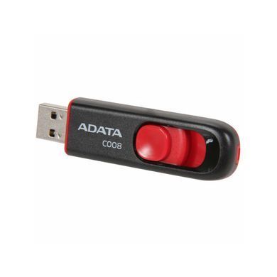 Флеш-накопичувач ADATA USB 2.0 C008 64Gb Black/Red (AC008-64G-RKD) [806432]