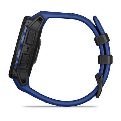 Смарт-годинник Garmin Instinct 3 45mm AMOLED Black with Bolt Blue/Black Silicone Band (010-02936-03) [619509]