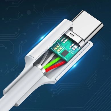 Кабель USB 2.0 Type-C M-M, 1 м, 60W Білий, ABS Cover US264 UGREEN (60518) [402430]