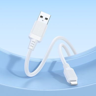 Кабель BOROFONE BX115 Lotto silicone charging data cable iP White (6941991119637) [805692]