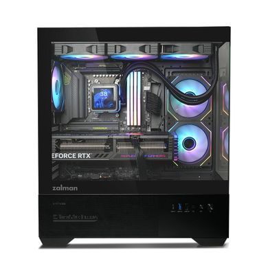 Корпус Zalman Chronix без БЖ, 1xUSB3.0, 1xUSB2.0, 1x Type C, 2x120мм ARGB Reverse, 1x120мм ARGB, VGA 410мм, LCS ready, TG Side/Front Panel, ATX, чорний (CHRONIXBLACK) [109655]