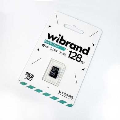 Карта пам'яті microSDXC (UHS-1) Wibrand 128Gb class 10 (WICDHU1/128GB) [802866]