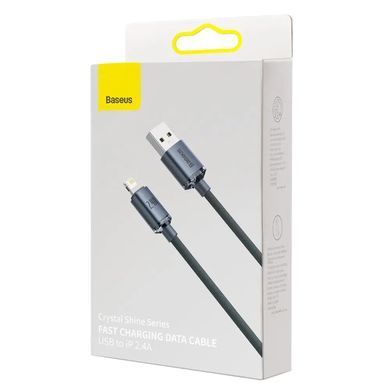 Кабель Baseus Crystal Shine USB - Lightning (M/M), 2.4A, 1.2 м Black (CAJY000001) [604329]