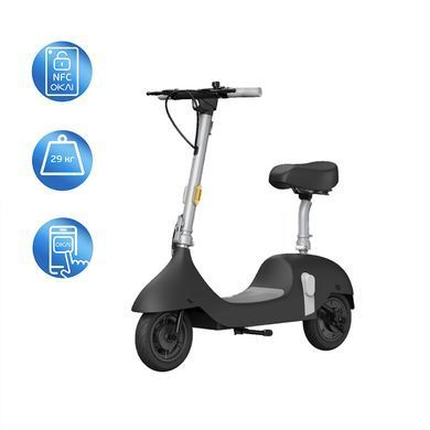 Електросамокат з сидінням OKAI Ceetle PRO EA10C Black 10', 350(900)W, 25Km/h, 10.4Ah, 55Km, 20%, NFC, App, 29kg (EA10C-B) [800008]