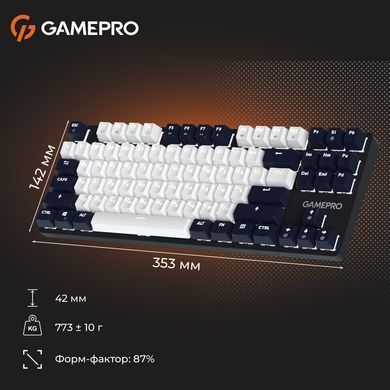 Клавіатура GamePro Genesis Metallic Outemu Red Swithes USB Black (MK110B) [615506]