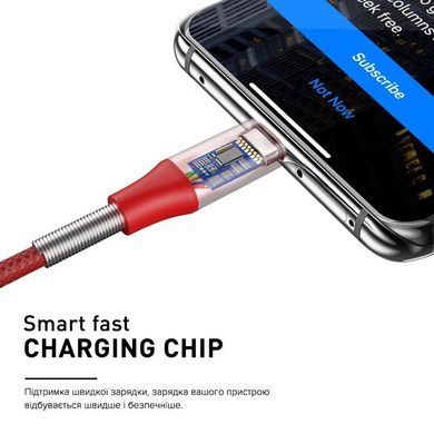 Кабель Luxe Cube Armored USB - Lightning (M/M), 1 м, червоний (8886668686099) [603790]