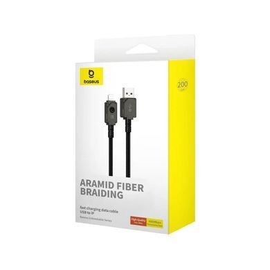 Кабель Baseus Unbreakable Series Fast Charging Data Cable USB to iP 2.4A 2m Cluster Black (P10355802111-01) [802320]