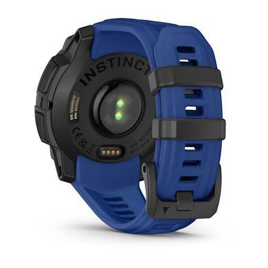 Смарт-годинник Garmin Instinct 3 45mm AMOLED Black with Bolt Blue/Black Silicone Band (010-02936-03) [619509]