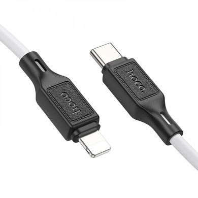 Кабель HOCO X90 Cool silicone PD charging data cable for iP White (6931474788399) [805376]