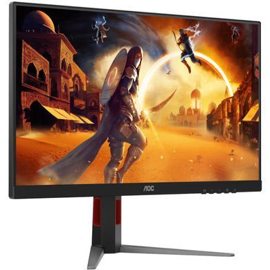Монітор TFT 27" AOC, QD-OLED, 280Гц, 0,03мс, 2хHDMI, DP, USB-hub, HAS, Pivot, чорно-червоний (Q27G4ZD) [405350]