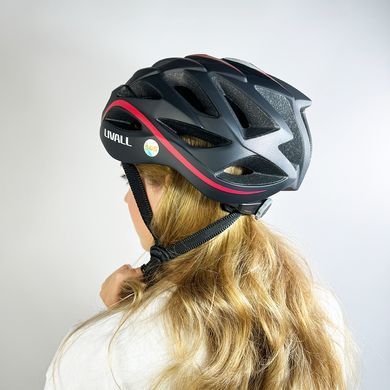 Захисний шолом Livall BH62 NEO (L) Black&Red (55-61см), акустика, мікрофон, сигнали поворотів та стопів, додаток, пульт BR80, Bluetooth (LIV-TBH62N-1041) [800031]