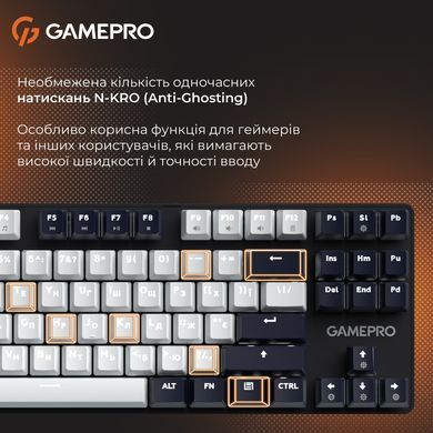Клавіатура GamePro Genesis Metallic Outemu Red Swithes USB Black (MK110B) [615506]