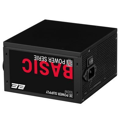 Блок живлення 2E Basic Power (500W), >80%, 120мм, 1xMB 24pin(20+4), 1xCPU 8pin(4+4), 3xMolex, 4xSATA, 2xPCIe 8pin(6+2) (2E-BP500-120APFC) [111676]