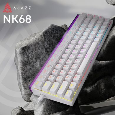 Клавіатура Ajazz NK68 Red Switch White USB-C (NK68-R-W) [618099]