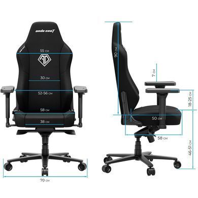 Крісло для геймерів Anda Seat Phantom 3 Size XL Fabric Dark Gray (AD18XL-52-GB-F-G01) [620517]