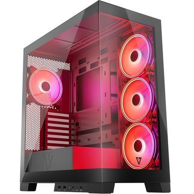 Корпус Modecom VOLCANO SPACE APEX ARGB 4x140mm fans MIDI USB 3.0x2+TYPE-C BLACK без БЖ ATX (AT-SPACE-PG-10-000000-000) [403123]