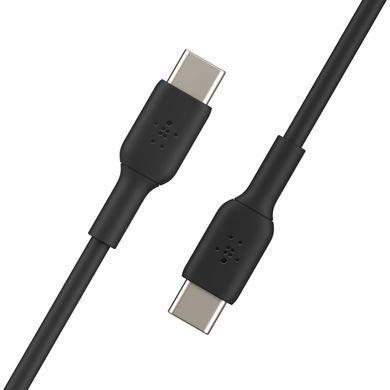 Кабель USB-C > USB-C заряджання/синхронізації Belkin 2м, 60Вт, Type-C, PVC, чорний (CAB003BT2MBK) [110480]