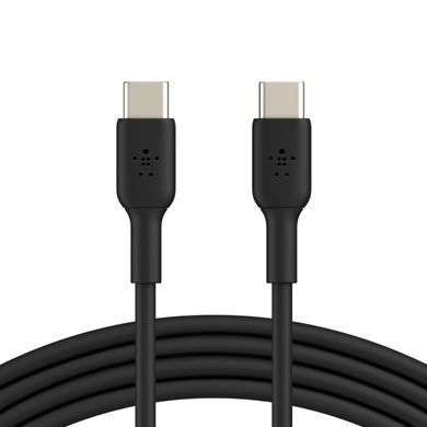 Кабель USB-C > USB-C заряджання/синхронізації Belkin 2м, 60Вт, Type-C, PVC, чорний (CAB003BT2MBK) [110480]