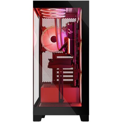 Корпус Modecom VOLCANO SPACE APEX ARGB 4x140mm fans MIDI USB 3.0x2+TYPE-C BLACK без БЖ ATX (AT-SPACE-PG-10-000000-000) [403123]