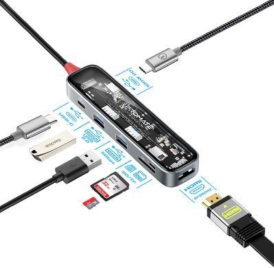 USB-хаб Promate USB Type-C Grey (transhub-lite) [605173]