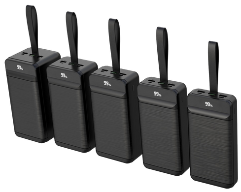 Портативний зарядний пристрій XO PR158 - 50000 mAh 3-Input PD20W + QC22.5W with light Black (PR158_Black) [201934]