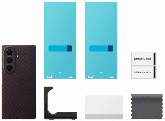 Чохол Samsung Fold 8 Ultra Carbon Magnet Case Red (EF-KF976SREGUA) [204754]