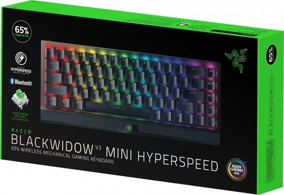 Клавіатура бездротова Razer BlackWidow V3 Mini Hyperspeed Green Switch Black (RZ03-03891600-R3R1) [619345]
