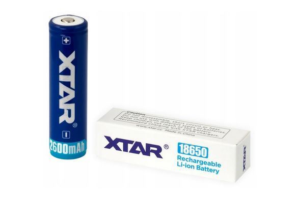 Акумулятор XTAR 18650 2600mAh з захистом (1шт) (6952918340263) [806676]