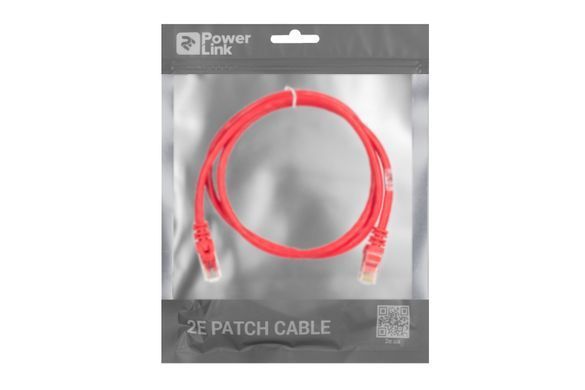 Патч-корд 2E САТ 6, UTP, 1м, 26AWG, RJ45, 7/0.16, Cu, PVC, червоний (2E-PC6COP-100RD) [109848]
