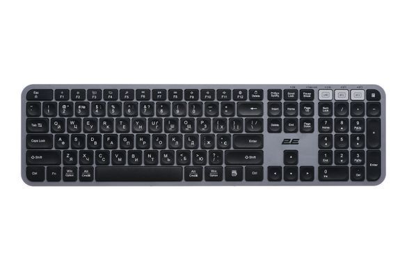 Комплект клавіатура та миша 2E MK440 WL/BT, EN/UK, сіро-чорний (2E-MK440WBGR_UA) [103591]