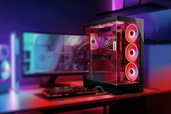 Корпус Modecom VOLCANO SPACE APEX ARGB 4x140mm fans MIDI USB 3.0x2+TYPE-C BLACK без БЖ ATX (AT-SPACE-PG-10-000000-000) [403123]