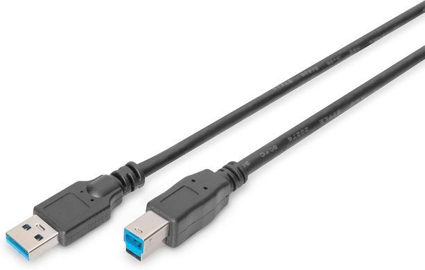 Кабель DIGITUS USB 3.0 (AM/BM) 1.8м, чорний (AK-300115-018-S) [110318]