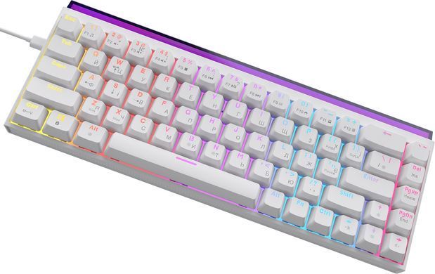 Клавіатура Ajazz NK68 Red Switch White USB-C (NK68-R-W) [618099]
