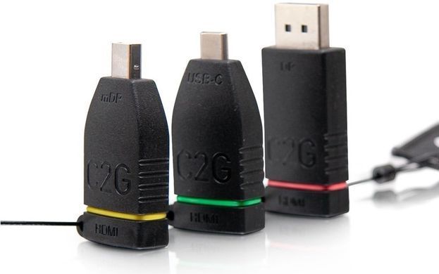 Комплект перехідників retractable C2G Adapter Ring HDMI > mini Display Port, Display Port, USB-C (CG84269) [108553]