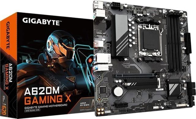 Материнська плата GIGABYTE A620M GAMING X sAM5 A620 4xDDR5 M.2 HDMI DP mATX (A620M_GAMING_X) [109122]