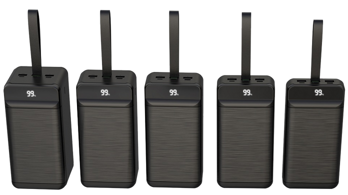 Портативний зарядний пристрій XO PR158 - 50000 mAh 3-Input PD20W + QC22.5W with light Black (PR158_Black) [201934]