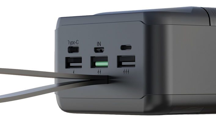 Портативний зарядний пристрій XO PR158 - 50000 mAh 3-Input PD20W + QC22.5W with light Black (PR158_Black) [201934]