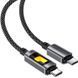 Кабель USB 2.0 Type-C M-M, 1.2 м 60W C21-03, aluminum alloy, color indicator, Black Acefast (6974316284666) [404583], фото 3