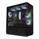 Корпус Zalman Chronix без БЖ, 1xUSB3.0, 1xUSB2.0, 1x Type C, 2x120мм ARGB Reverse, 1x120мм ARGB, VGA 410мм, LCS ready, TG Side/Front Panel, ATX, чорний (CHRONIXBLACK) [109655], фото 2