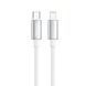 Кабель ColorWay USB Type-C - Lightning (M/M), zinc alloy braided, 3А, 1 м, White (CW-CBPDCL098-WT)