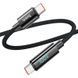 Кабель HOCO U125 Benefit 100W charging data cable with display Type-C to Type-C Black (6942007611930) [802463], фото 3