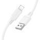 Кабель BOROFONE BX115 Lotto silicone charging data cable iP White (6941991119637) [805692], фото 3