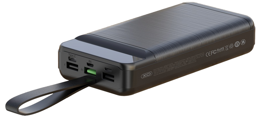 Портативний зарядний пристрій XO PR158 - 50000 mAh 3-Input PD20W + QC22.5W with light Black (PR158_Black) [201934]