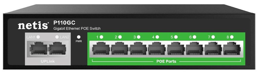 Комутатор Netis P110GC 10xGE (8xPoE (P110GC)