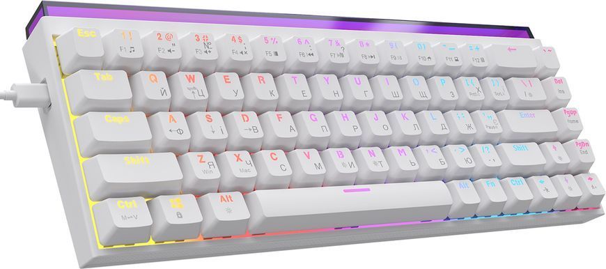 Клавіатура Ajazz NK68 Red Switch White USB-C (NK68-R-W) [618099]