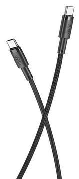 Кабель XO NBQ199 High Power Braided Type-C to Type-C - 100W - 1m Black (NBQ199_С_Black) [202514]