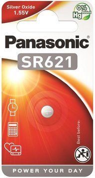 Батарейка Panasonic срібло-цинкова SR621(364, V364, D364) блістер, 1 шт. (SR-621EL/1B) [113391]