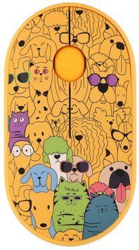 Миша 2E MF300 PETS:CATS&DOGS Silent WL BT, жовтий (2E-MF300WPETSYW) [104092]