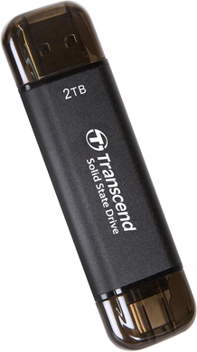 Портативний SSD Transcend 2TB USB 3.1 Gen 2 Type-A + Type-C ESD310 Чорний (TS2TESD310C) [113115]